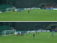 A brilliantly worked freekick put India into the lead